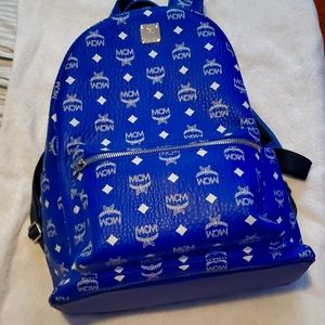 Large Blue MCM backpack
